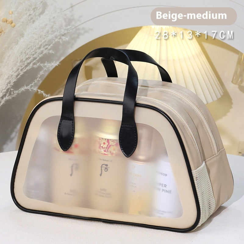 Dry Wet Separation Wash Bag Double-layer Semicircle Carrying Case