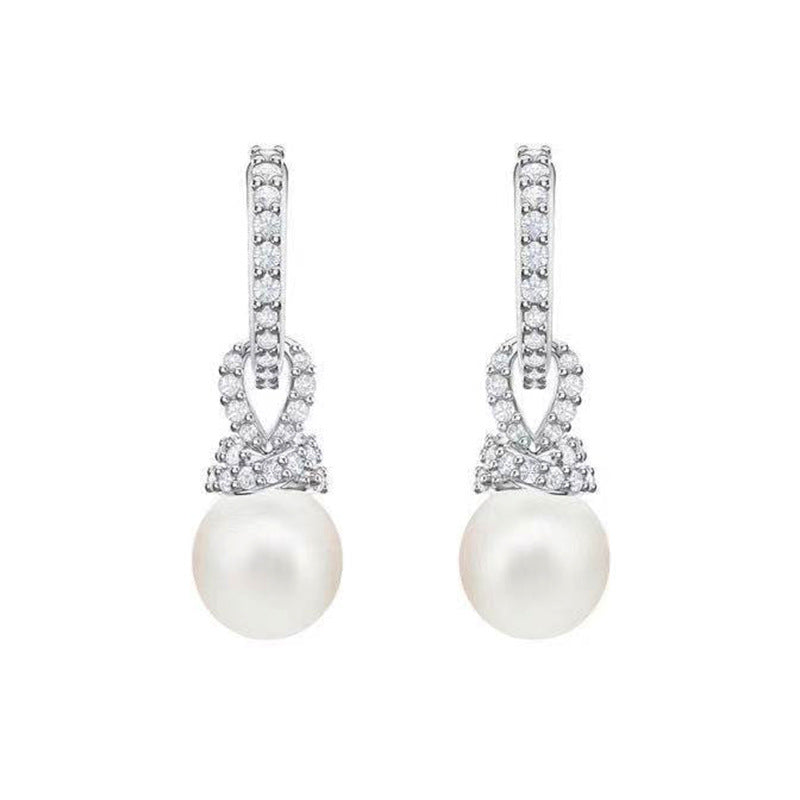 Elegant Temperament, All-Match, A More Elegant And Intellectual Pearl Jewelry With Diamonds