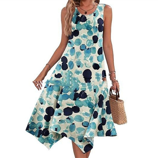 Women's Casual Springsummer Dress Sleeveless