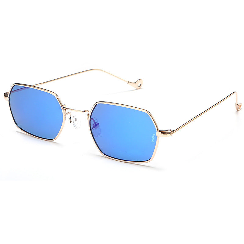 Retro Small Square Frame Polygonal Sunglasses For Men And Women